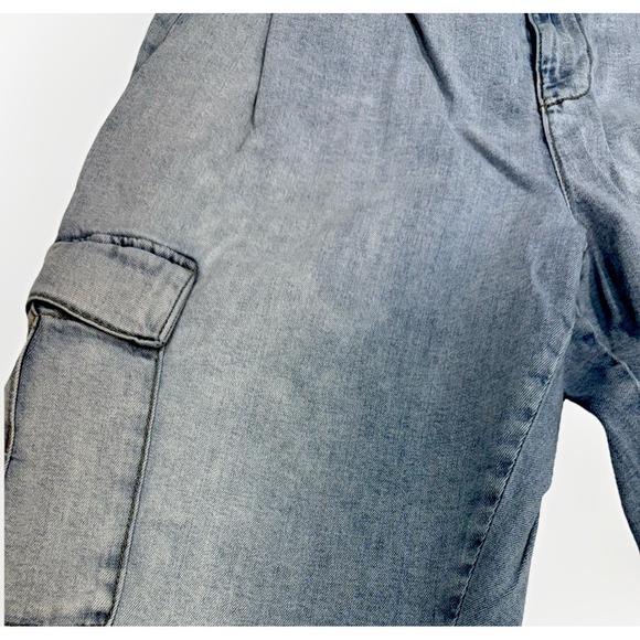 White House Black Market Cargo Jeans Women Size 10 Extra High Rise Tapered Ankle - Picture 5 of 11